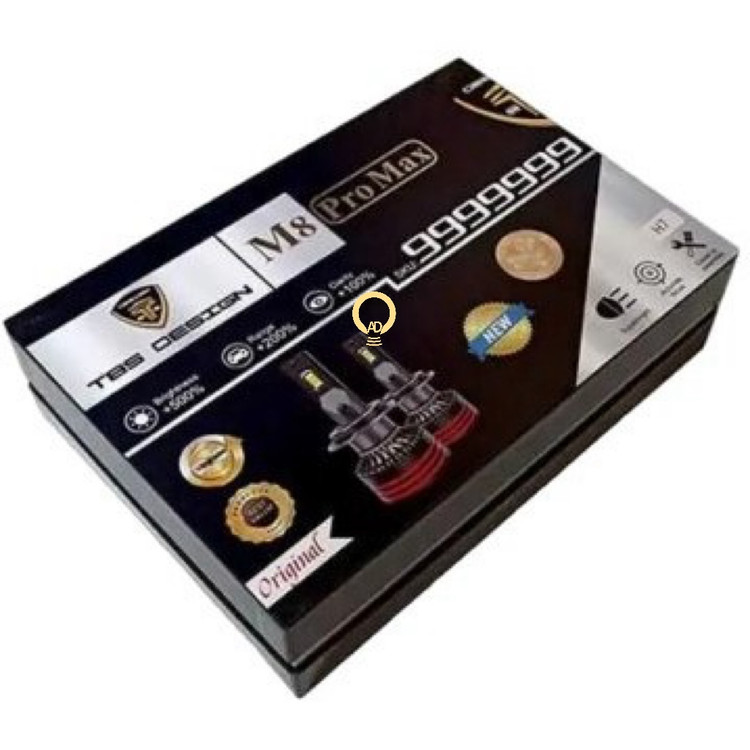 هدلایت خودرو تی بی اس دیزاین مدل M8 Pro Max H4 بسته دو عددی